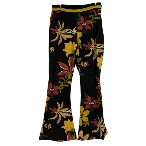 Farm Rio Calla Flare Retro Floral Pants‎ Size S - Picture 1 of 14